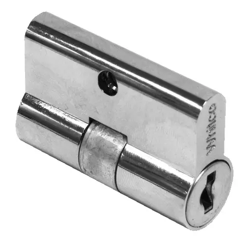 WHITCO CYLINDER DOUBLE X 5 PIN BRIGHT CHROME KEY ALIKE 2